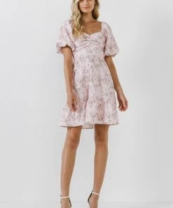 Wanderlust By Abby NEW Textured Floral Mini Dress