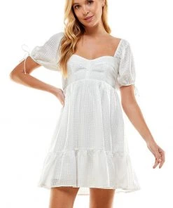 Wanderlust By Abby Tiered Sweetheart Mini Dress NEW