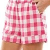 Wanderlust By Abby NEW Gingham Cuffed Shorts