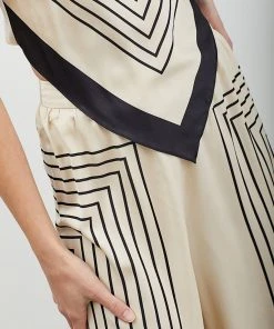 Wanderlust By Abby Wide Striped Ecru Pants