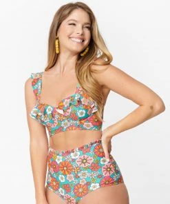 Wanderlust By Abby Floral Print Southampton Swim Top
