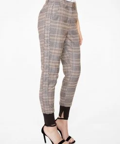 Wanderlust By Abby High Waisted Plaid Jogger Pants