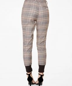 Wanderlust By Abby High Waisted Plaid Jogger Pants