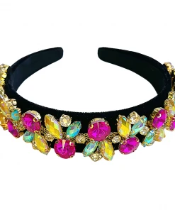Wanderlust By Abby NEW Black Velvet Headband With Jewels