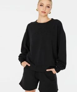Wanderlust By Abby On Repeat Crew Sweatshirt NEW
