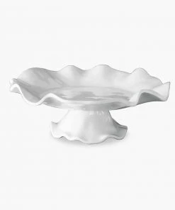Wanderlust By Abby NEW White Pedestal Cake Plate 6 Wanderlust By Abby NEW White Pedestal Cake Plate