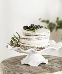 Wanderlust By Abby NEW White Pedestal Cake Plate 7 Wanderlust By Abby NEW White Pedestal Cake Plate