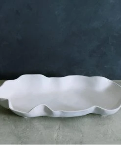 Wanderlust By Abby NEW White Large Platter
