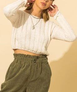 Wanderlust By Abby Boxy Crop Sweater CLOTHING