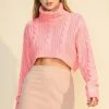 Wanderlust By Abby CLOTHING Turtle Neck Crop Pullover Sweater