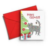 Wanderlust By Abby Merry Catmas Card NEW