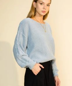 Wanderlust By Abby Mixed Feelings Relaxed Balloon Sleeve Sweater NEW 5 Wanderlust By Abby Mixed Feelings Relaxed Balloon Sleeve Sweater NEW