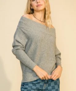 Wanderlust By Abby Sweet Like Sugar Off Shoulder Sweater NEW