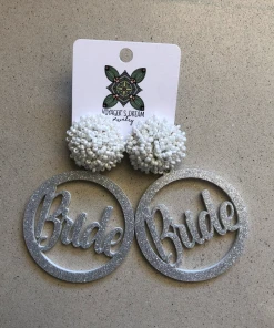 Wanderlust By Abby NEW Acrylic Bride Earrings