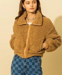 Wanderlust By Abby NEW Wide Collar Teddy Coat