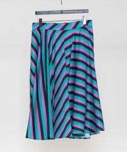 Wanderlust By Abby Striped Midi Skirt NEW