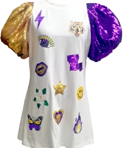 CLOTHING Queen Of Sparkles Louisiana Poof Sleeve Dress