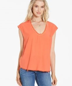 Wanderlust By Abby Yanis Frayed Top NEW