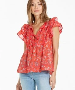 Wanderlust By Abby NEW Noor Ruffle Top