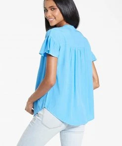 Wanderlust By Abby NEW Blake Flutter Sleeve Top