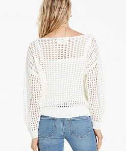 Wanderlust By Abby Wanda Eyelet Sweater NEW