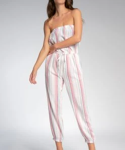 Wanderlust By Abby NEW Multicolor Strapless Jumpsuit