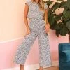 Wanderlust By Abby Helena Embroidered Cut-Out Jumpsuit NEW