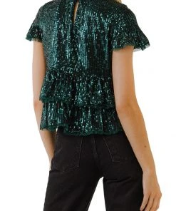 Wanderlust By Abby Sequin Baby Doll Top With Mesh