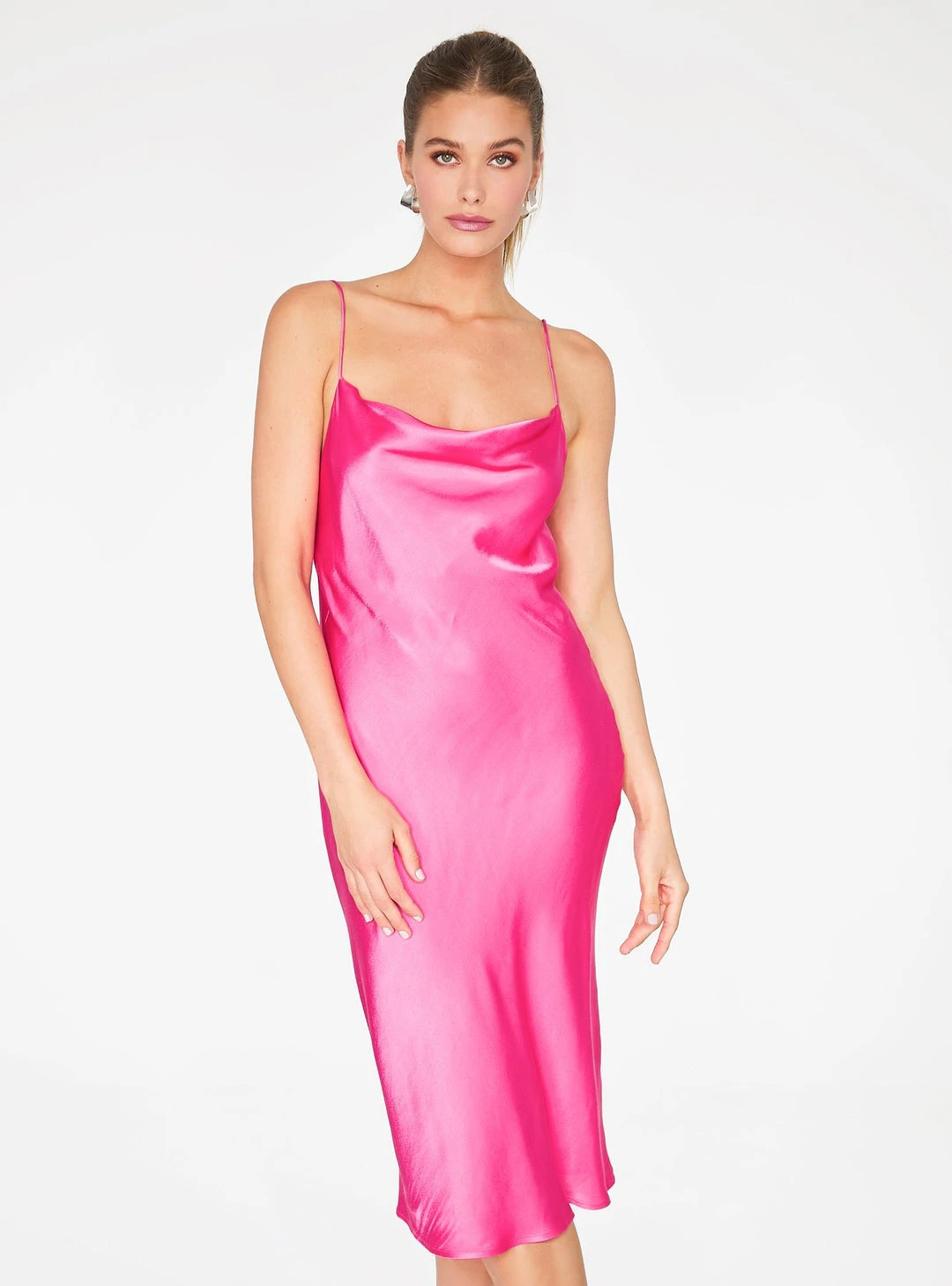 Wanderlust By Abby Cowl Neck Satin Midi Dress 3 Wanderlust By Abby Cowl Neck Satin Midi Dress