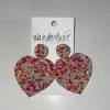 Wanderlust By Abby Multicolor Beaded Heart Earrings NEW