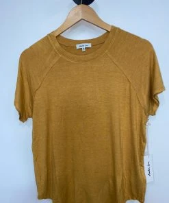 Wanderlust By Abby Basic Mustard Yellow Tee