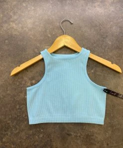 Wanderlust By Abby Ribbed Halter Crop Top