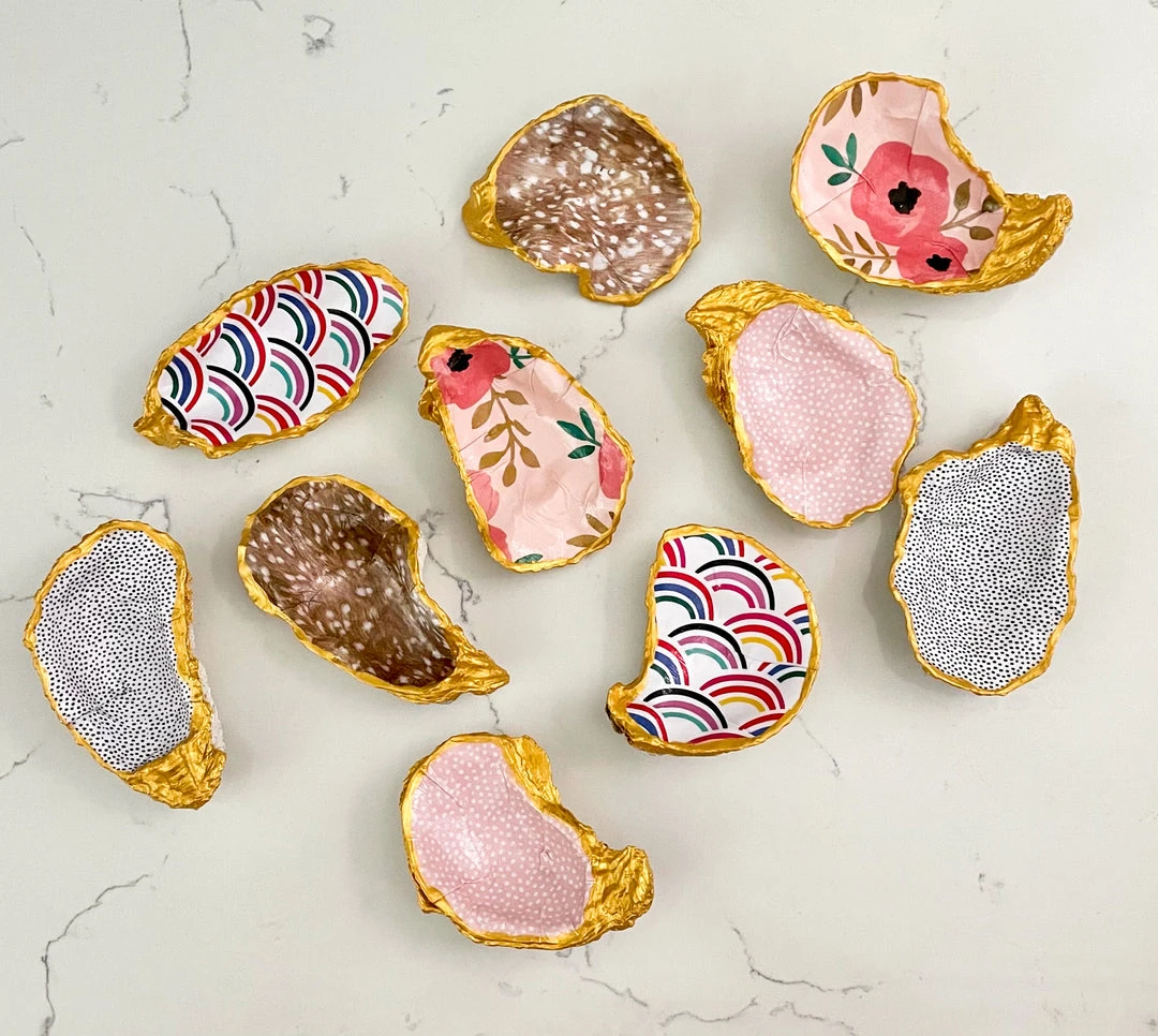 Wanderlust By Abby Oyster Shell Ring Trays NEW 3 Wanderlust By Abby Oyster Shell Ring Trays NEW