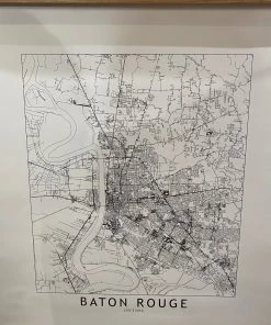 Wanderlust By Abby NEW Baton Rouge Map Art