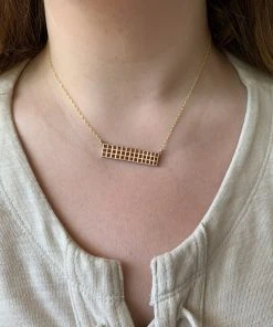 Mimosa Handcrafted Mimosa Grid Necklace NEW