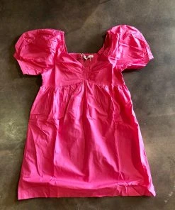 Wanderlust By Abby Puff Sleeve Babydoll Dress