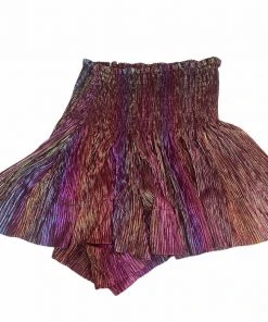 CLOTHING Queen Of Sparkles Purple Rainbow Swing Shorts