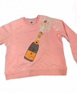 Queen Of Sparkles Champagne Sweater CLOTHING