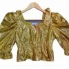 Queen Of Sparkles Gold Ruffle Top CLOTHING