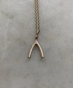 Mimosa Handcrafted Wishbone Necklace NEW