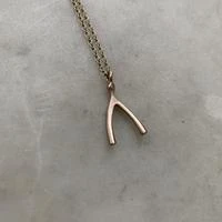 Mimosa Handcrafted Wishbone Necklace NEW