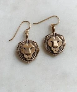JEWELRY Mimosa Handcrafted Lion Earrings