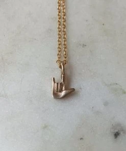 Mimosa Handcrafted Mimosa ASL "I Love You" Necklace NEW