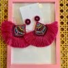 Wanderlust By Abby NEW Hot Pink Statement Earrings