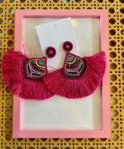 Wanderlust By Abby NEW Hot Pink Statement Earrings