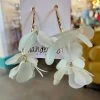 Wanderlust By Abby Gold Hoops With Flowers NEW