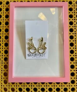 Wanderlust By Abby NEW Peace Sign Heart Earrings