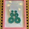Wanderlust By Abby Beaded Octagon Earrings NEW