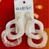 Wanderlust By Abby Cream Acrylic Double Dangles NEW