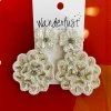 Wanderlust By Abby Cream Sequin Flower Dangles